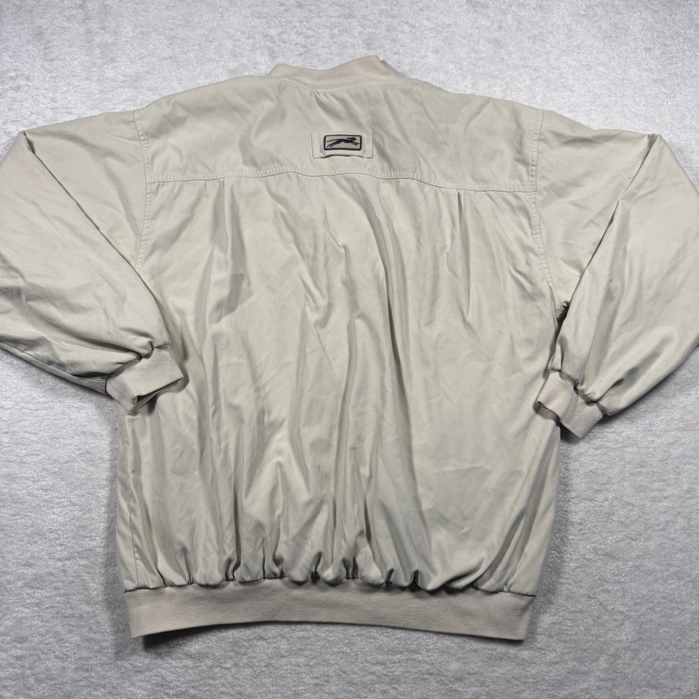 Slazenger Mens Beige Golf Pullover‎ Windbreaker Jacket L Nevillewood CC - Picture 6 of 10
